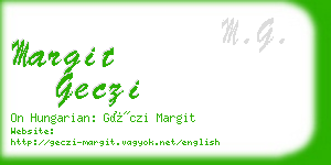 margit geczi business card